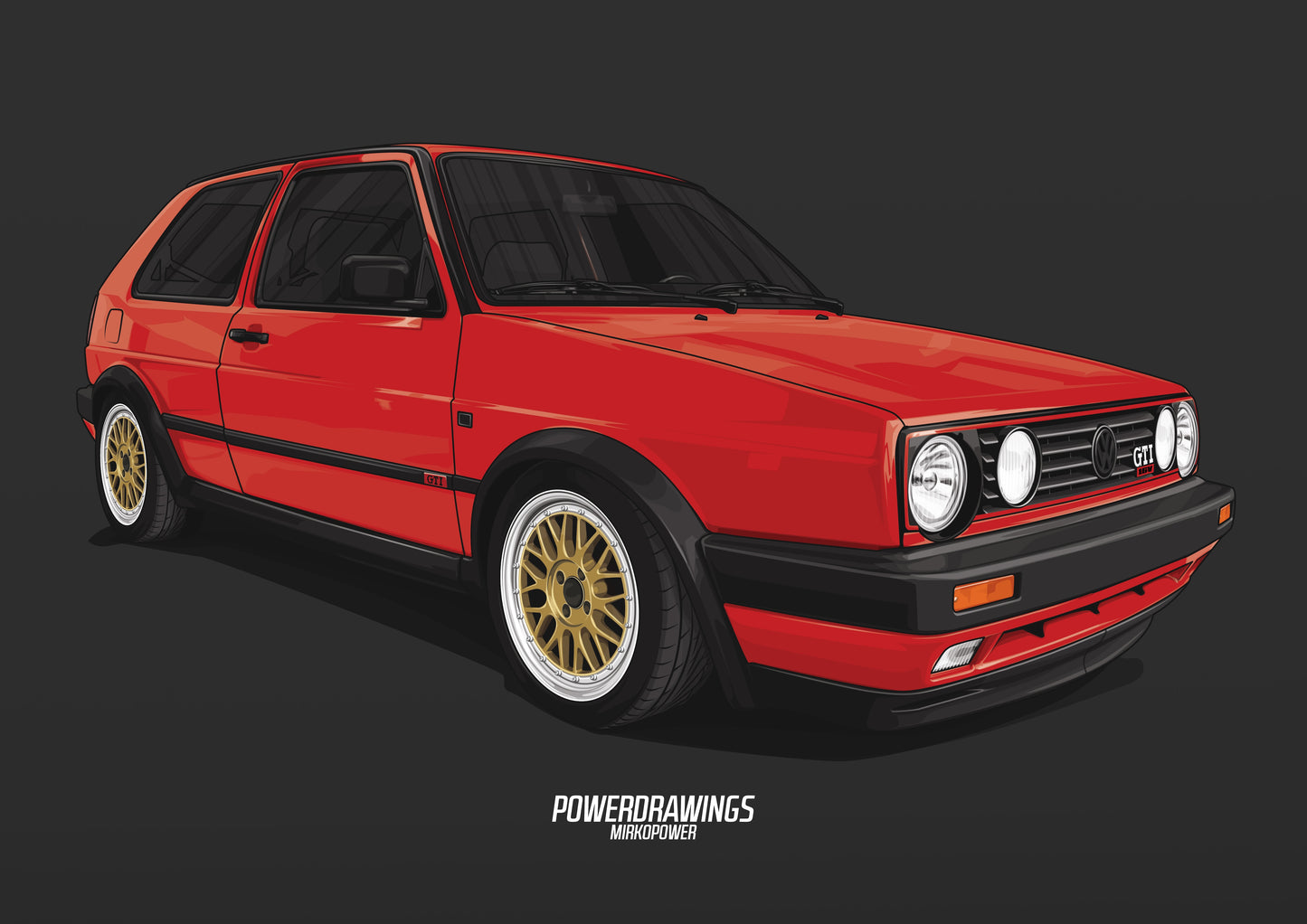 Golf MK2 GTI 16V Red