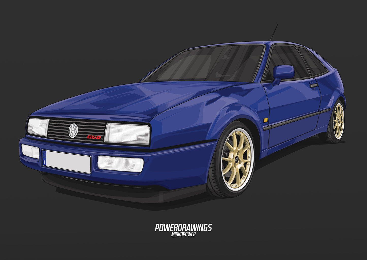 VW Corrado G60 53i Blue BBS