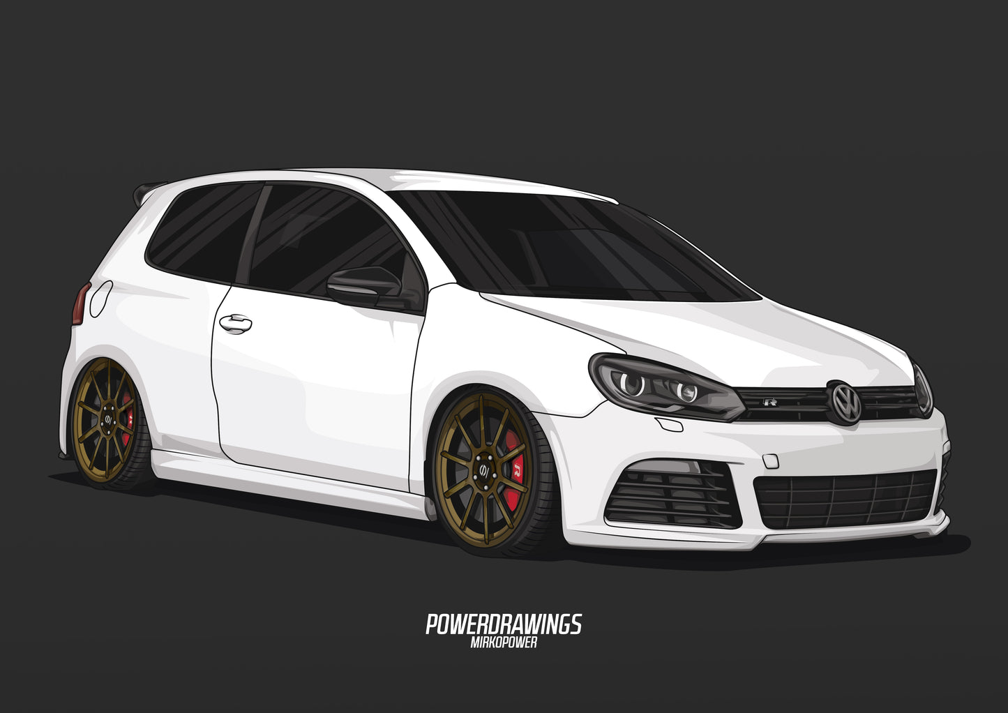 Golf MK6 R White Bagged