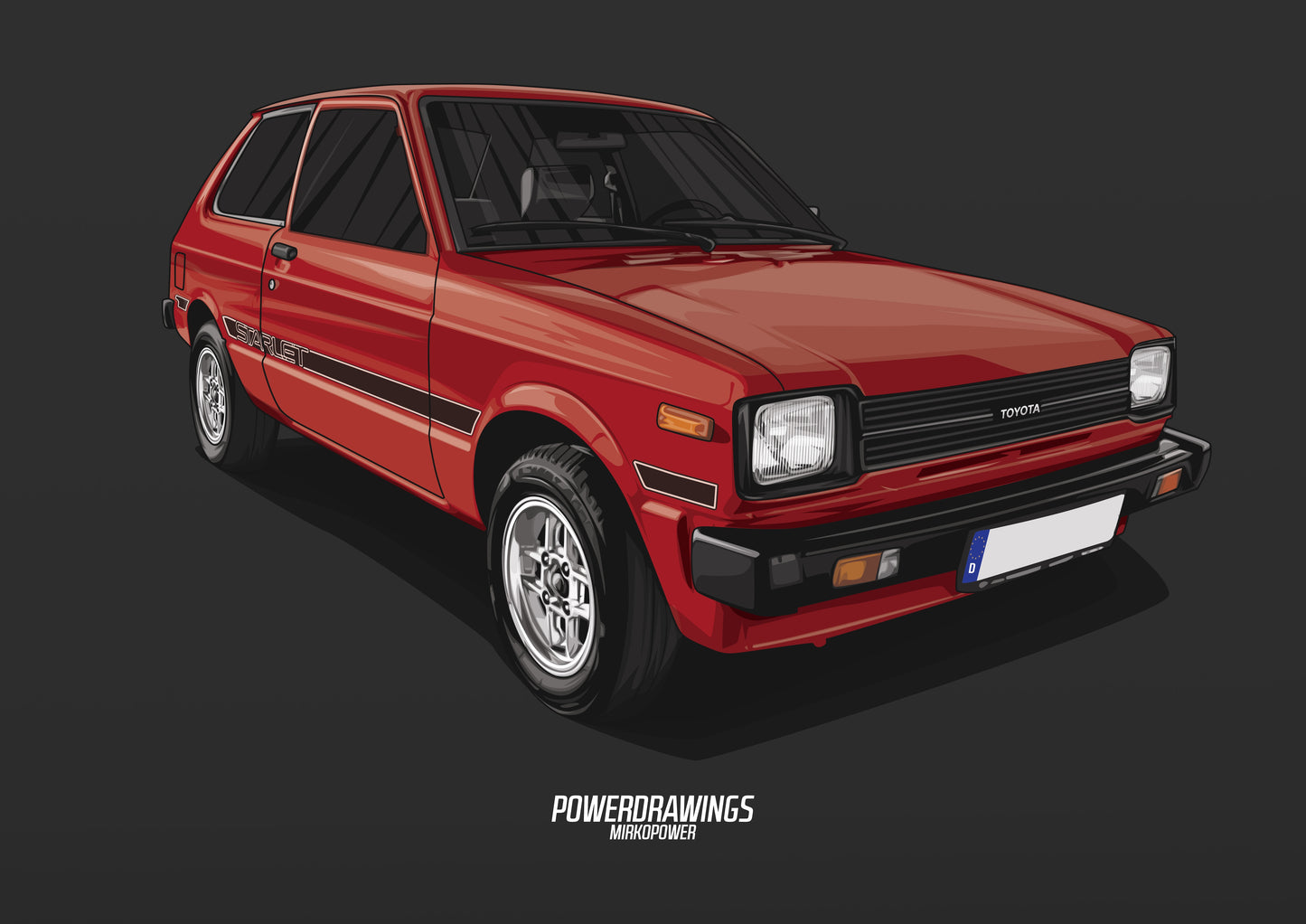 Toyota Starlet P6 Red