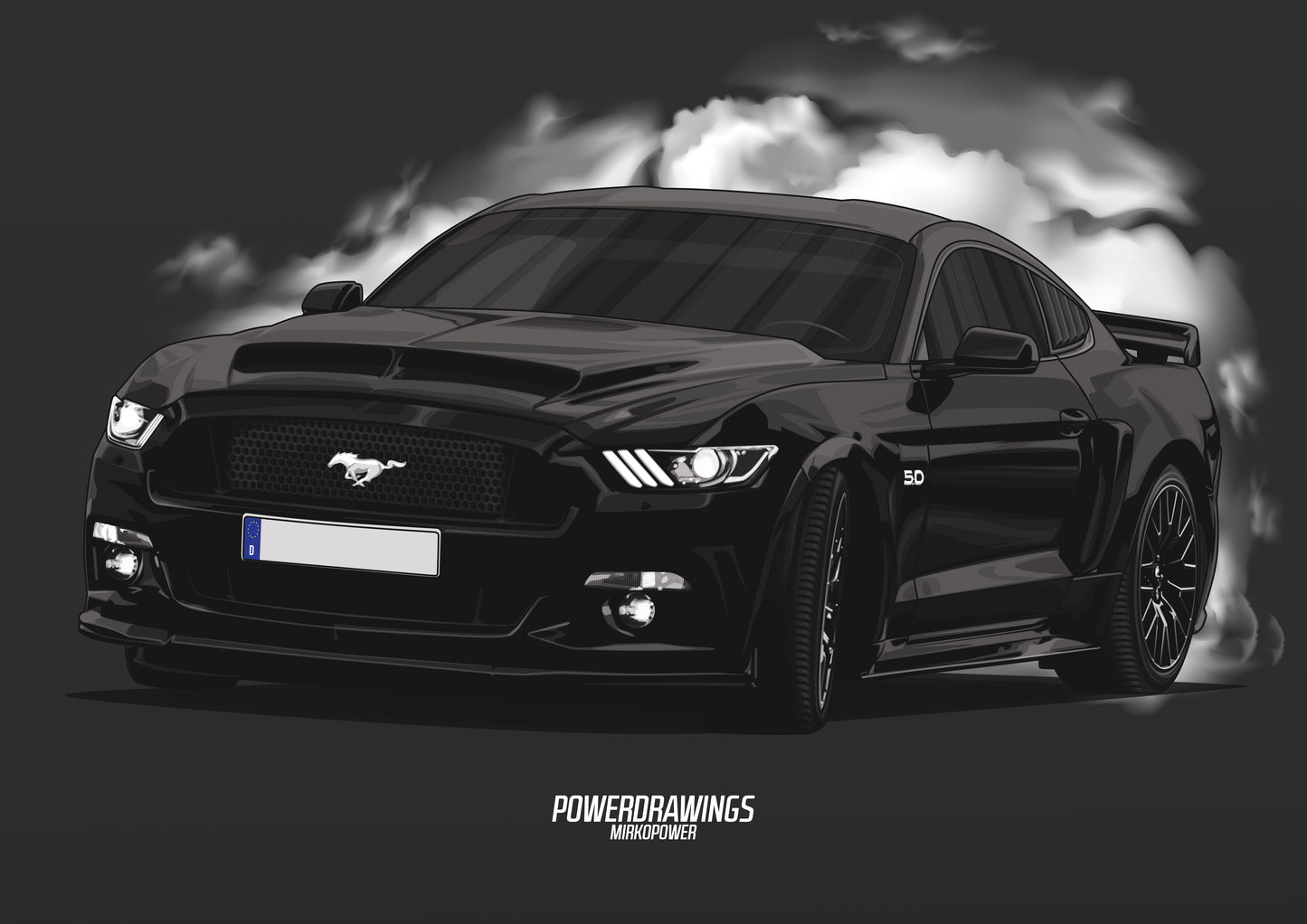 Ford Mustang VI GT 5.0 Black Drift