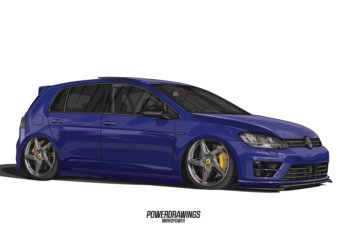 VW Golf VII 7 Bagged Blue