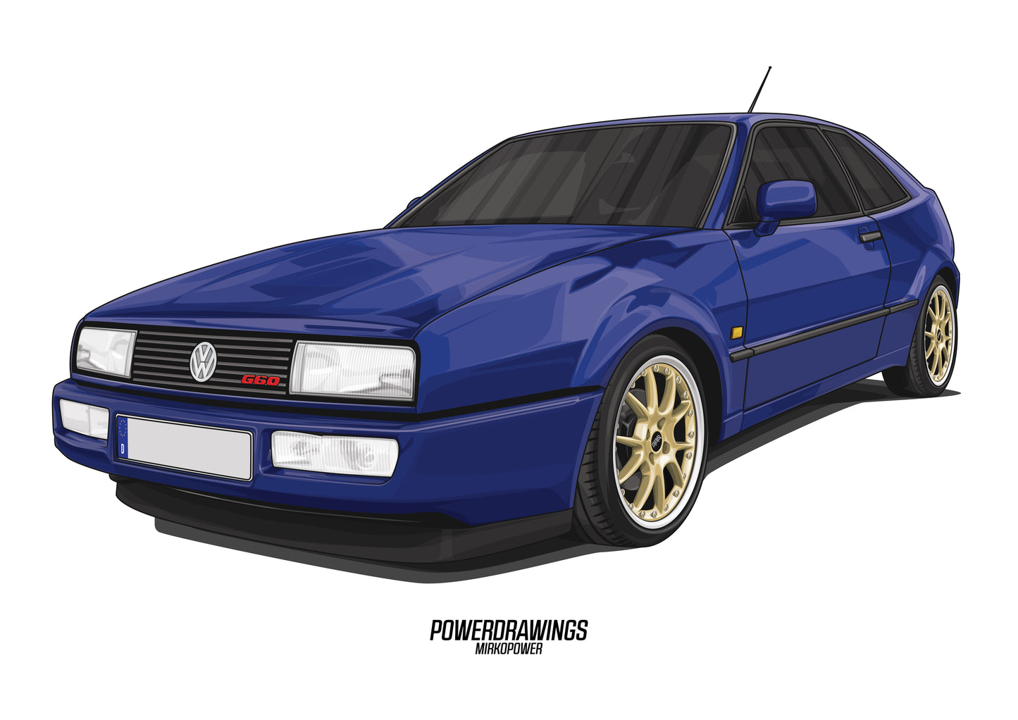 VW Corrado G60 53i Blue BBS