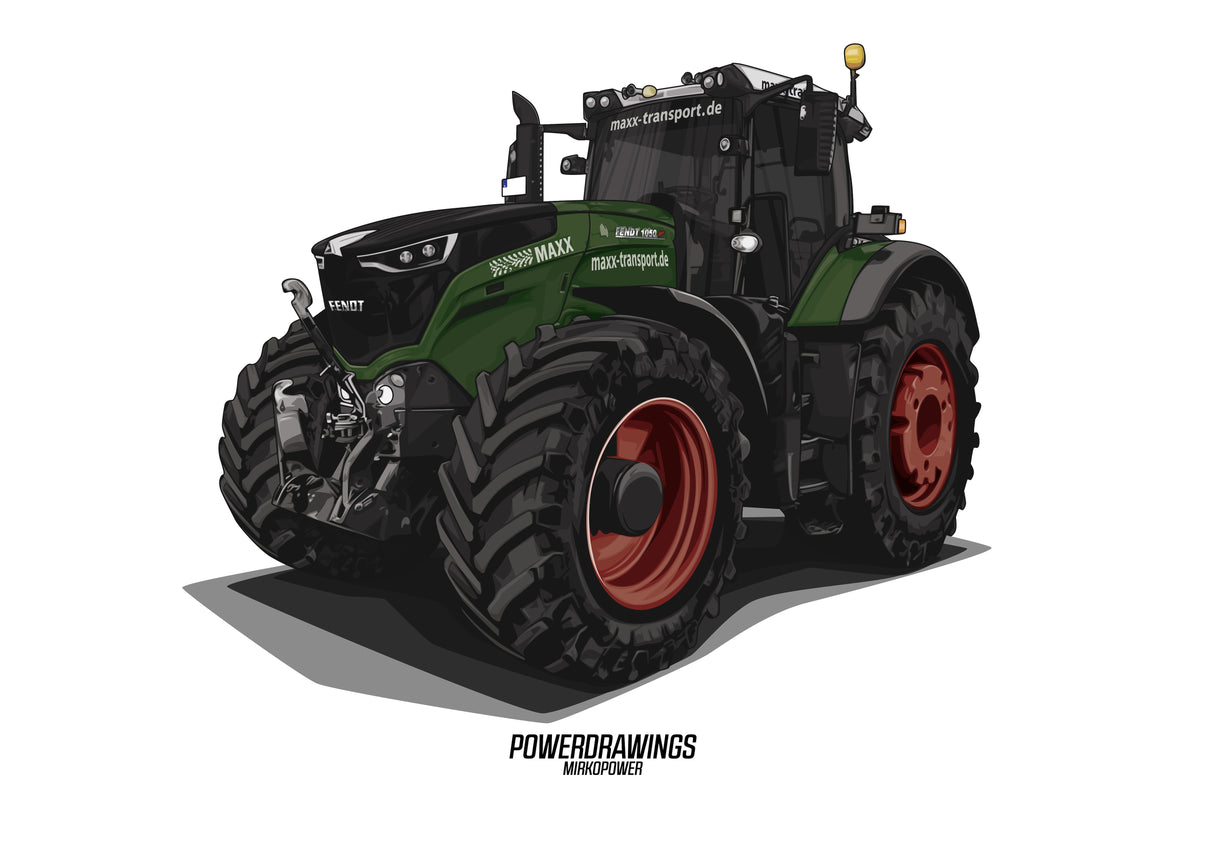 Fendt 1050 Vario – POWERDRAWINGS - Dein Fahrzeug als Zeichnung