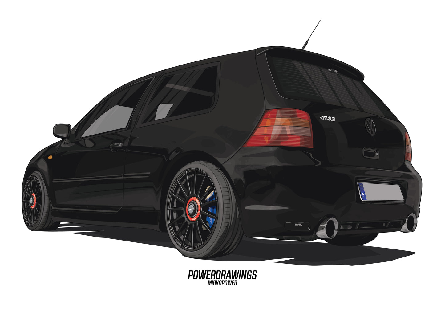 VW Golf MK4 R32 Black